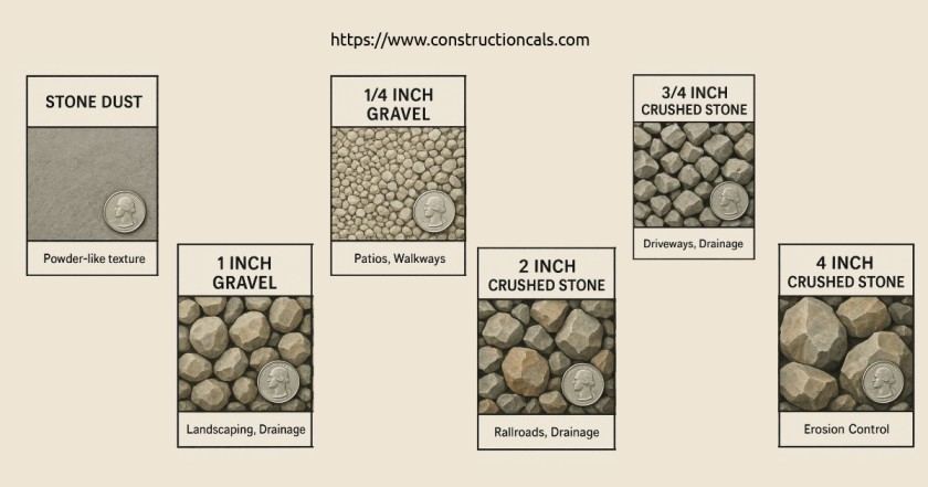 Crushed Stone Calculator Stone Size